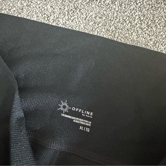 OFFLINE By Aerie Ribbed Shine High Waisted Legging Size XL - Picture 5 of 13